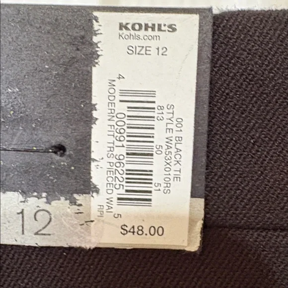 Apt. 9 Black Mid Rise Wide Leg Dress Pants Size 12 Shaping Solution - Picture 7 of 8